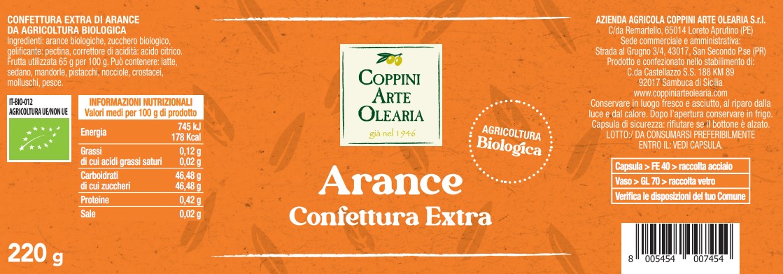 Confettura extra di arance bio