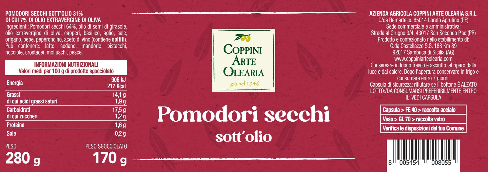 Pomodori Secchi Sott'Olio