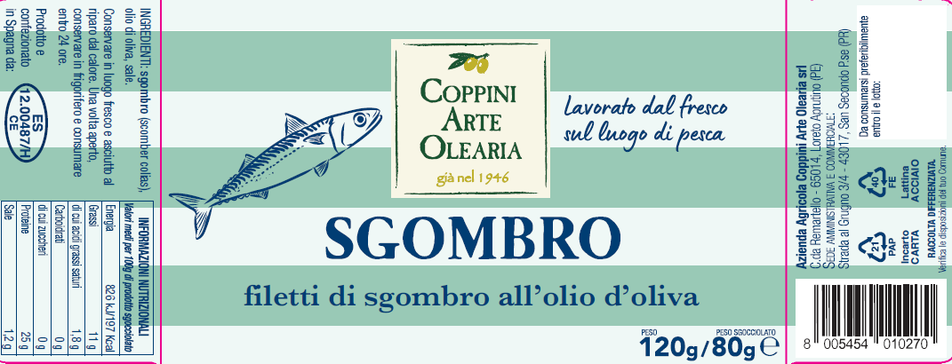 Confezione sgombro Coppini Arte Olearia
