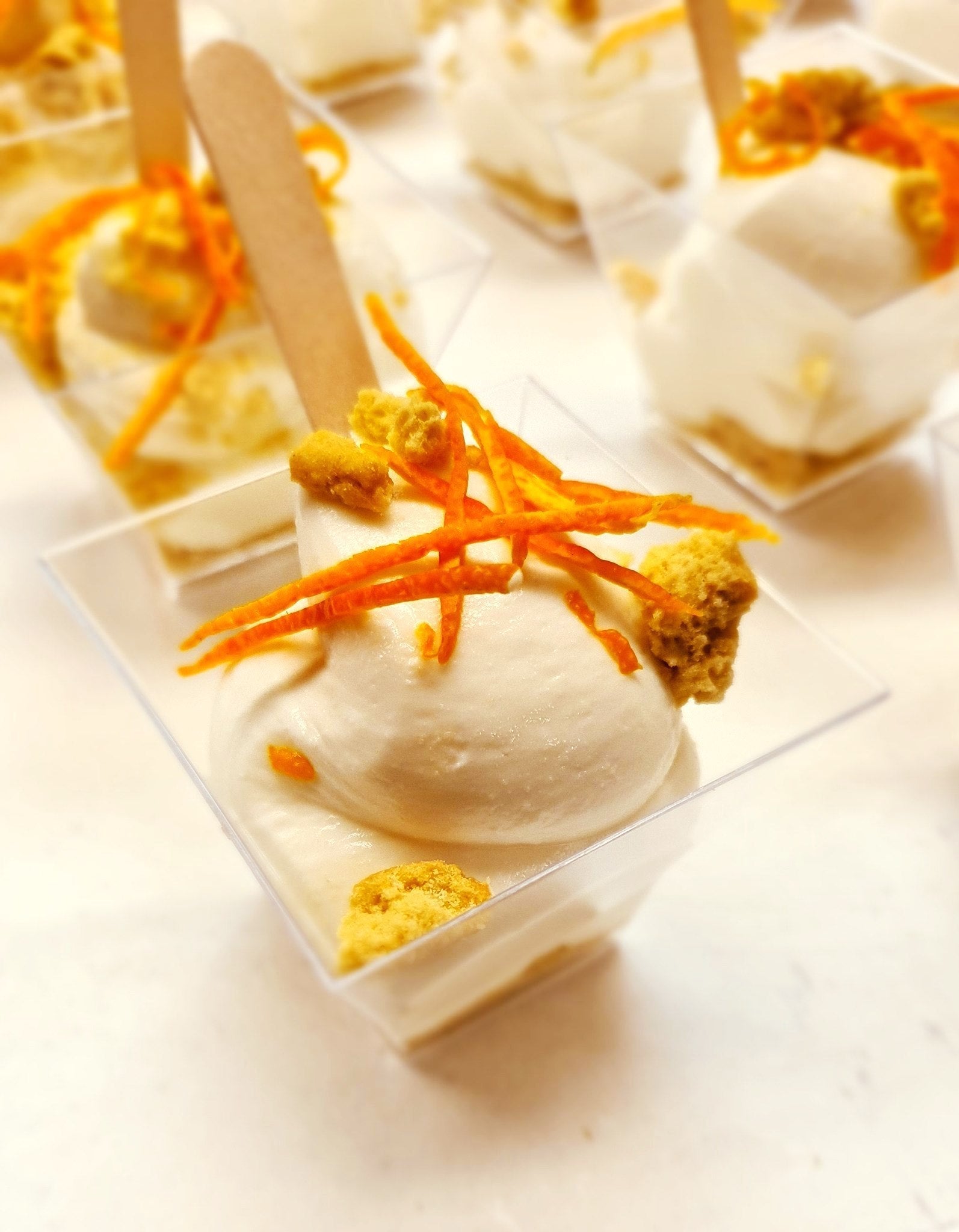 Mousse di ricotta con olio al mandarino