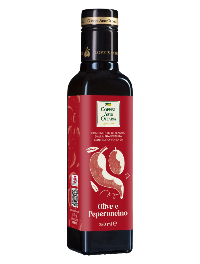 Condimento Olive & Peperoncino Rosso e Verde - Olio Piccante