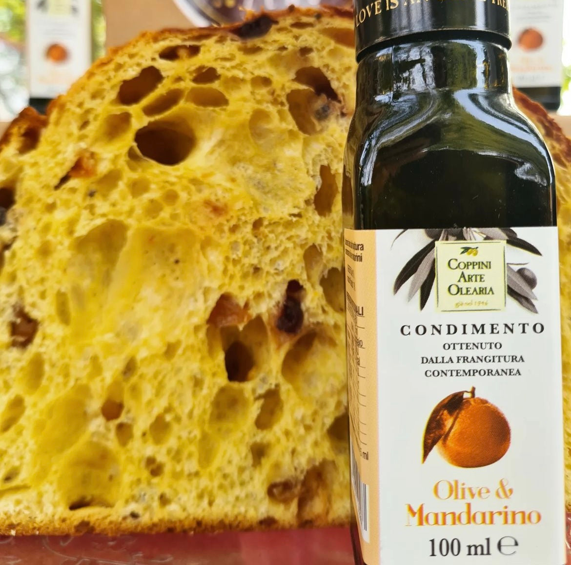 Panettone Pesca e Amarena - in abbinamento Olio al Mandarino